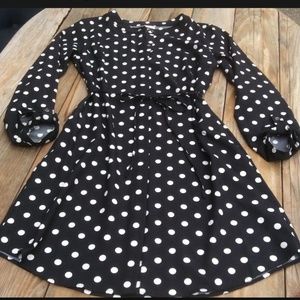 Merona Women's Black & White Polka Dot Dress